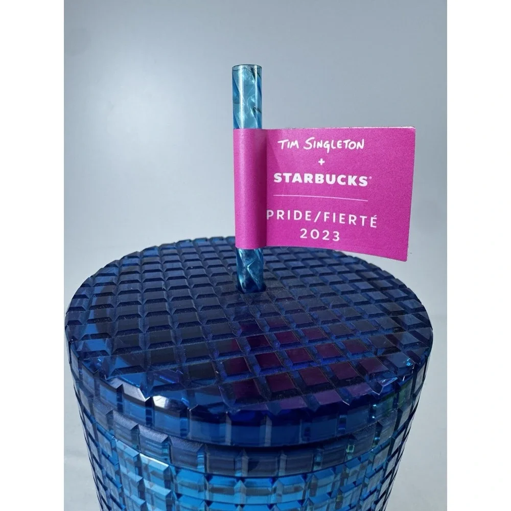 Tim Singleton X Starbucks 2023 Collab Rainbow Ombré Finish 24 Oz Coffee Tumbler